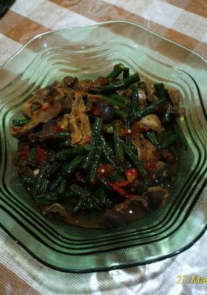 Foto resep Tumis kacang panjang kuah asam