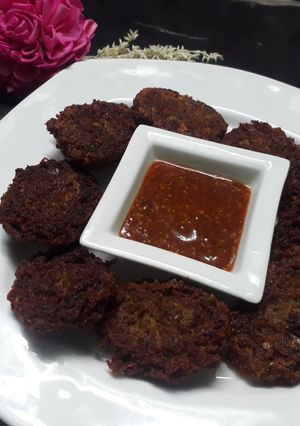 A picture of Sprouted moth dal vadas.