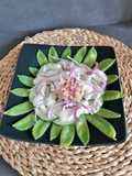 Ensalada de tirabeques con atún y vinagreta de yogurt
