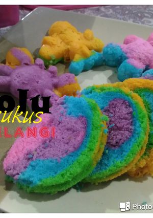 Foto resep Bolu kukus santan pelangi