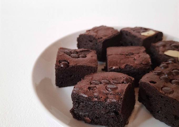 Fudgy Brownies (1 telur tanpa mixer)