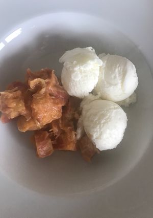 A picture of Guilt-free rhubarb dessert #seasonsupply.