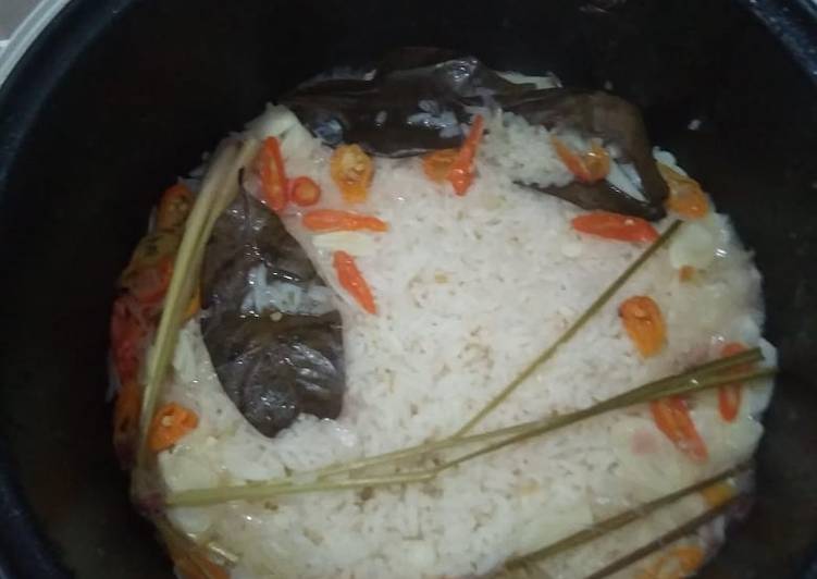 Nasi liwet ricecooker sederhana