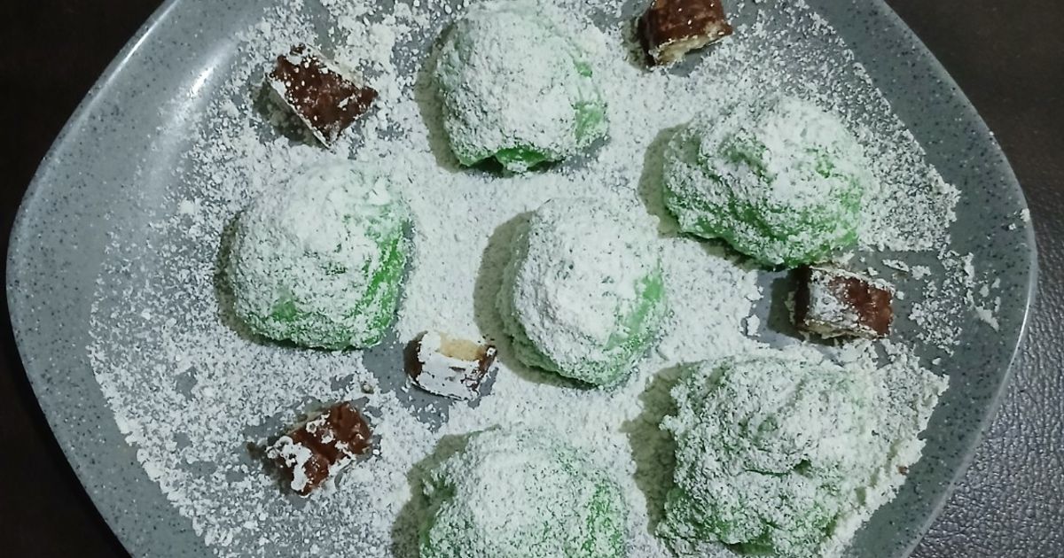 Mochi Klepon Karamel Tanpa Tepung Ketan