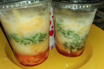 Cara Gampang Menyiapkan #90. Es serut melon cendol beras Menu Enak