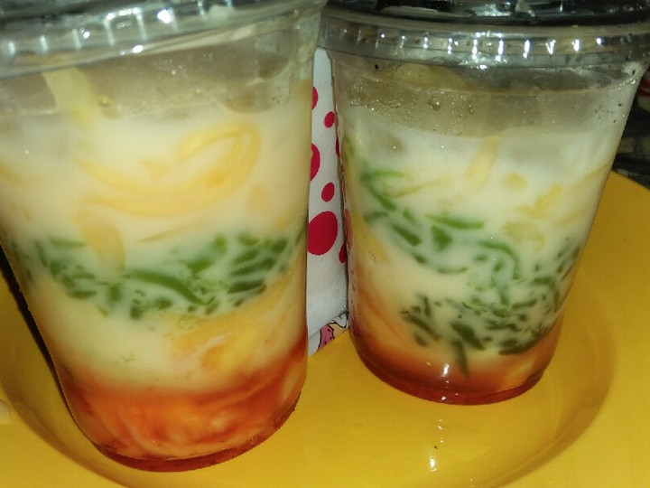 Cara Gampang Menyiapkan #90. Es serut melon cendol beras Menu Enak