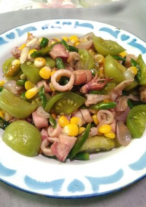 Foto resep Tumis cumi asin jagung manis