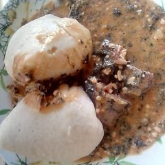 A picture of Tuwon masara da miyar shuwaka.