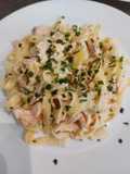 Tagliatelles boursin saumon