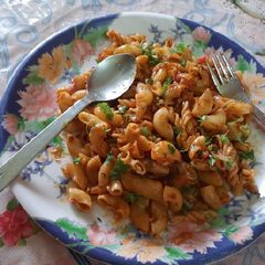 A picture of Pasta spicy masala.
