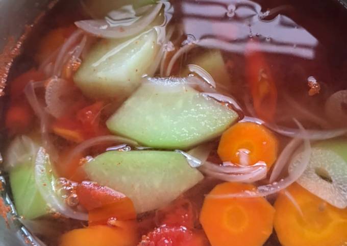 Sup Labu Siam & Wortel (no oil, cocok untuk diet)