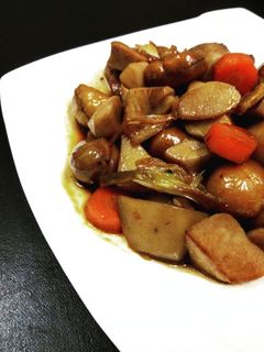 栗子燒杏鮑菇 的食譜成品照片