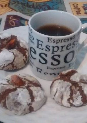 Una foto de Ghriba de chocolate