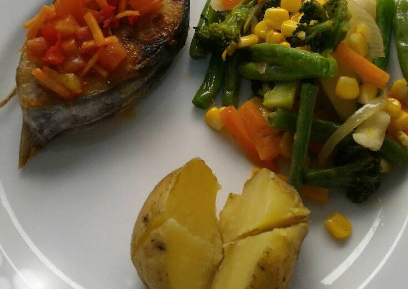 Fish Steak with Tomato Salsa