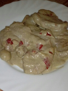 Una foto de Solomillo de cerdo con salsa de champiñones