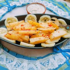A picture of Healthy Grilled Garlic Potato Wedges.
