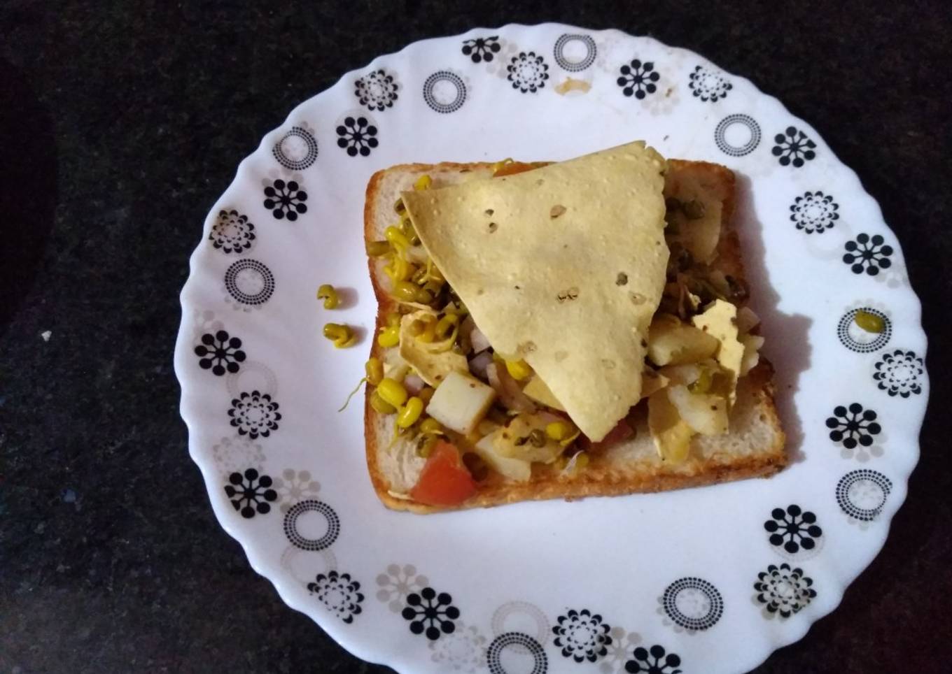 Healthy sprouts toast