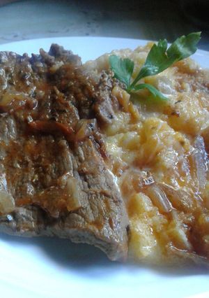 Una foto de Polenta con tuco