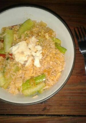 Foto resep Nasi gila keju jamur enoki