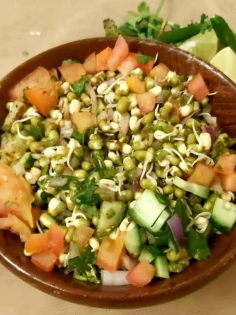 Easy Steps Prepare|Recipe} Green Moong Sprouts Salad the Tasteful