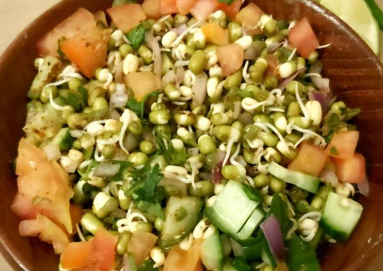 Recipe of Quick Green Moong Sprouts Salad