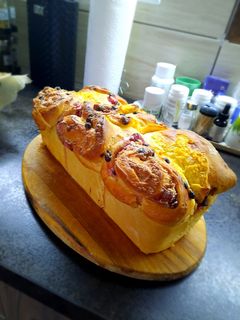 Csokis epres habcsókos kalács recept fotója