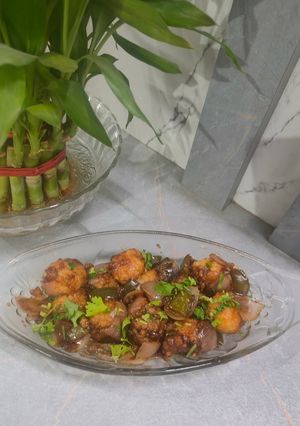 A picture of Street style Chilli Upma Bytes - Indo Chinese Fusion.