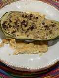 Zapallito italiano con relleno vegetariano