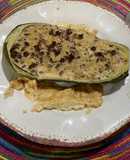 Zapallito italiano con relleno vegetariano