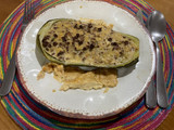 Zapallito italiano con relleno vegetariano