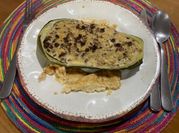 Una foto de zapallito italiano relleno