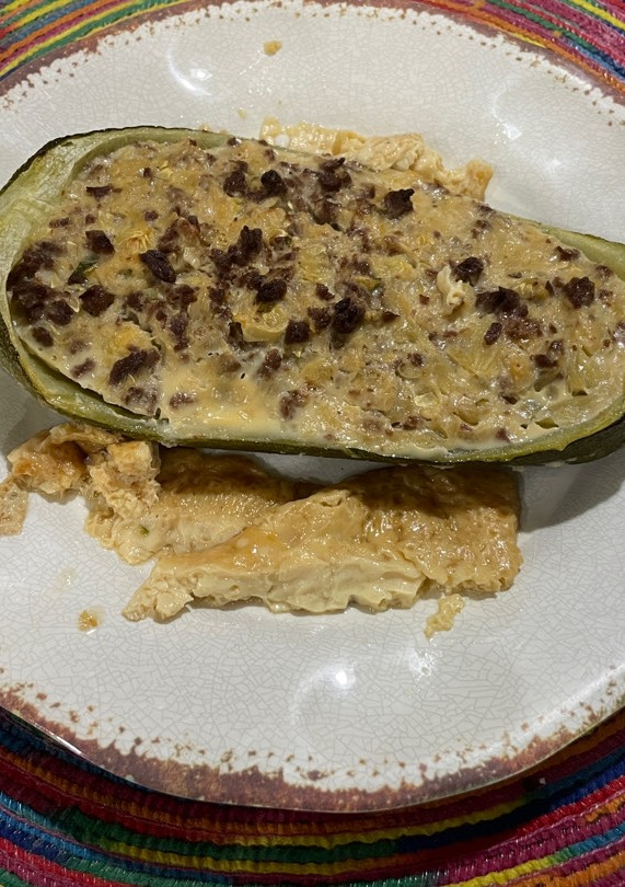 Una foto de Zapallito italiano con relleno vegetariano