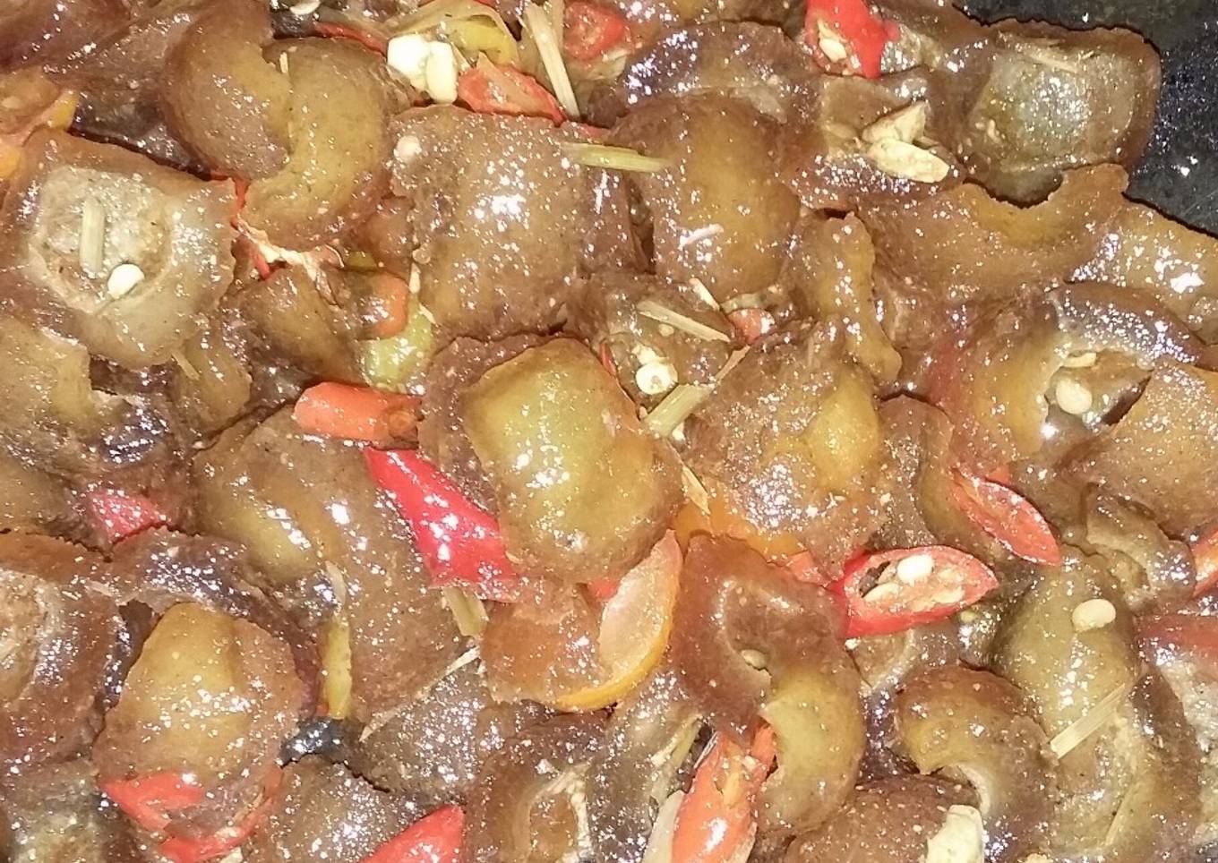 Oseng Kikil Bumbu Rendang