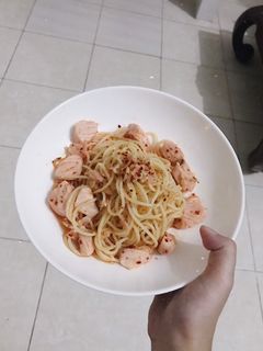 Foto resep Salmon Aglio Olio