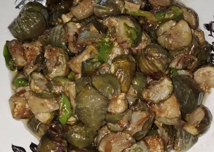 Terong goreng pedas manis