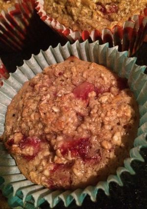 A picture of Strawberry Oat Cupcakes.