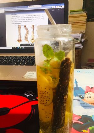 Hình của món Detox Táo quế hạt Chia lá bạc hà.