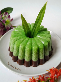 Foto resep Puding Lumut Pandan Lapis Cokelat