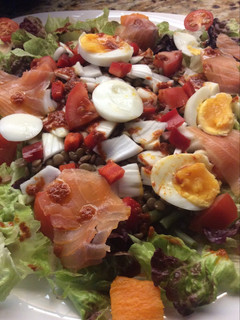 Una foto de Ensalada de lentejas con salmón