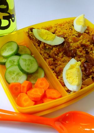 A picture of Fried Rajma Rice.
