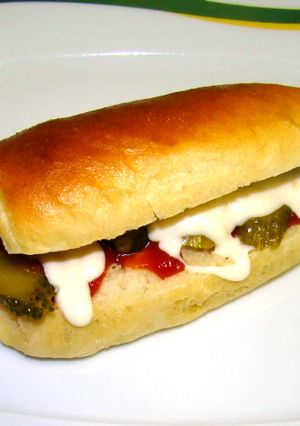 Hot-dog kifli recept fotója