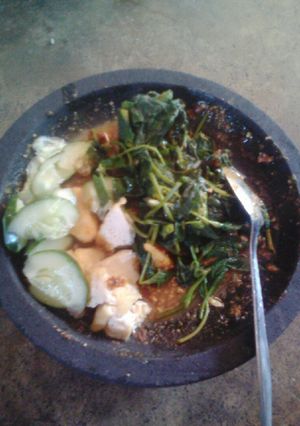 Foto resep Rujak kangkung