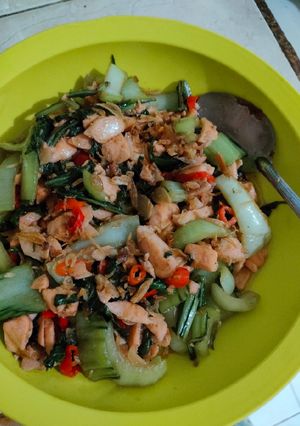 Foto resep Tumis salmon Pakcoy