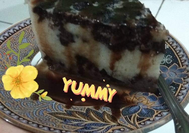 Puding susu oreo