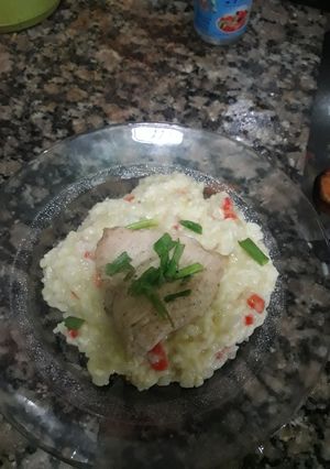 Una foto de Risotto con pollo