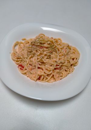 Une photo de Pâtes tomates cerises et feta