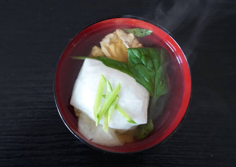 Recipe of Perfect Ozoni, a new year soup with mochi