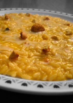 Foto di Risotto zucca, castagne e gorgonzola 🎃 🌰 🫕
