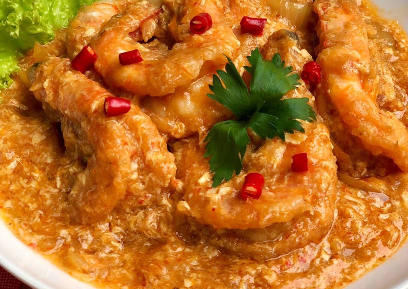 Udang Saus Singapore - Singapore Style Chilli Prawns