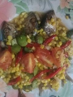 Foto resep Tumis ikan asin peda petai jagung